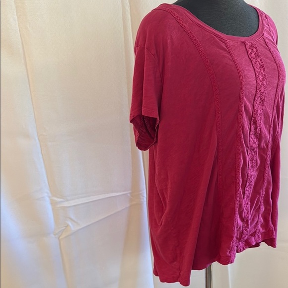 Denver Hayes Women's Pink Jersey Cotton Top 2XL/2TG - Picture 2 of 5